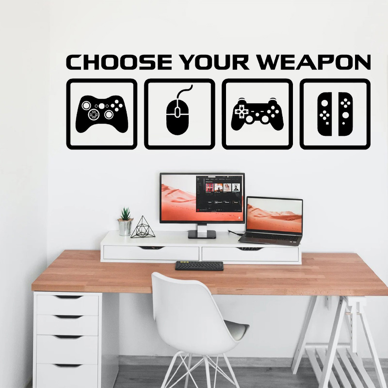 Gaming Accessories Wall - Calcomanía de pared para decoración de
