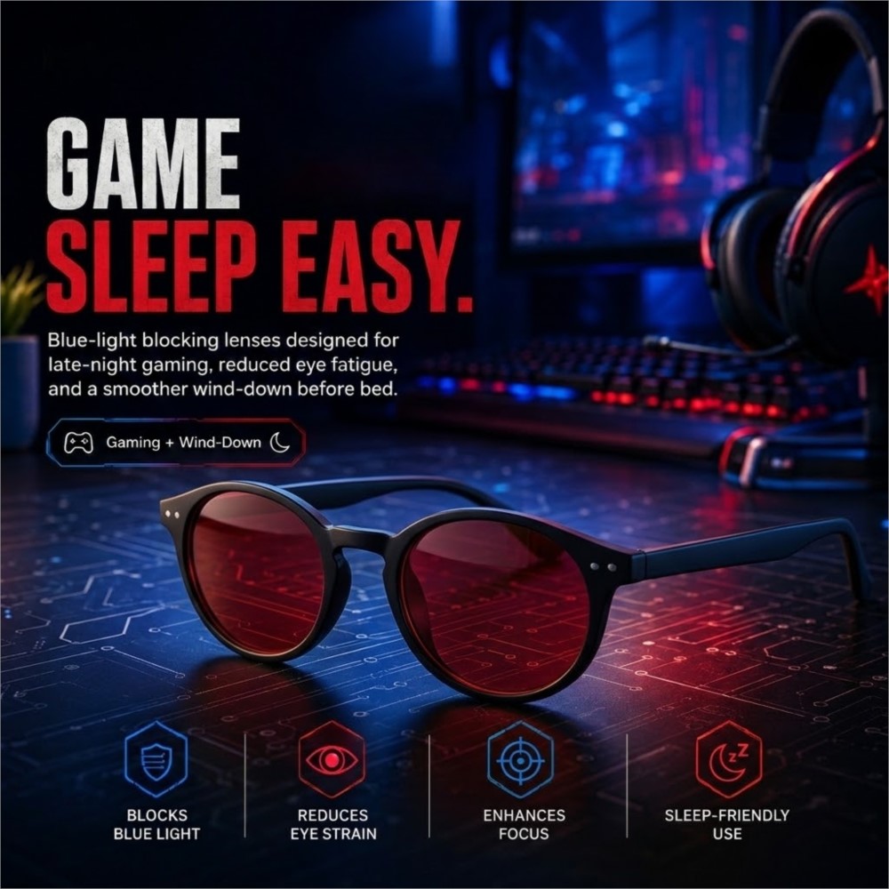 Gaming Glasses Tinted - Gafas para Juegos que Previenen la