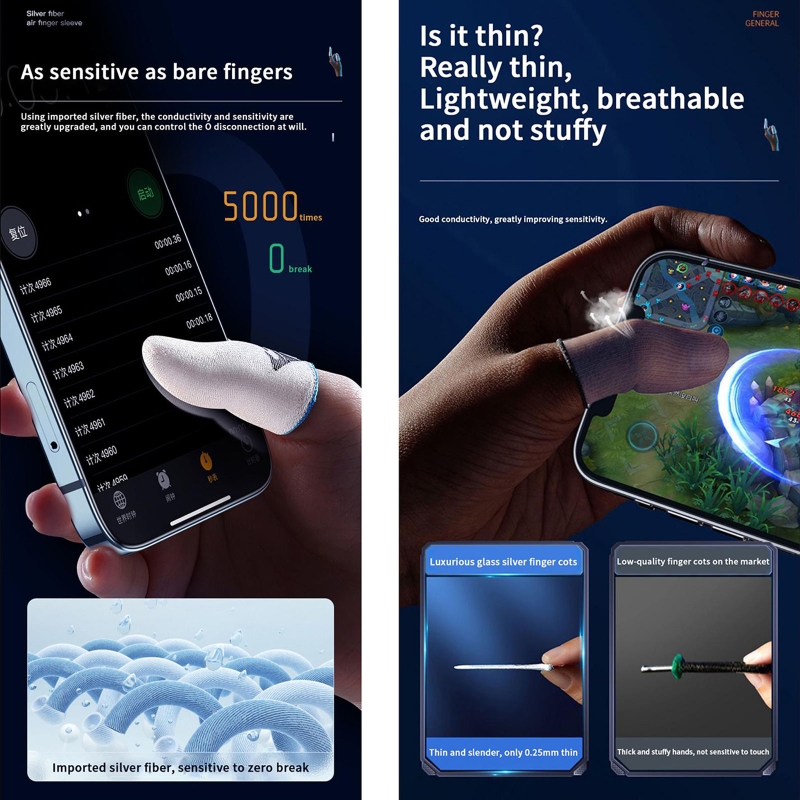 Fundas para dedos de jugador a - Gaming Accessories Phone reseña y precio