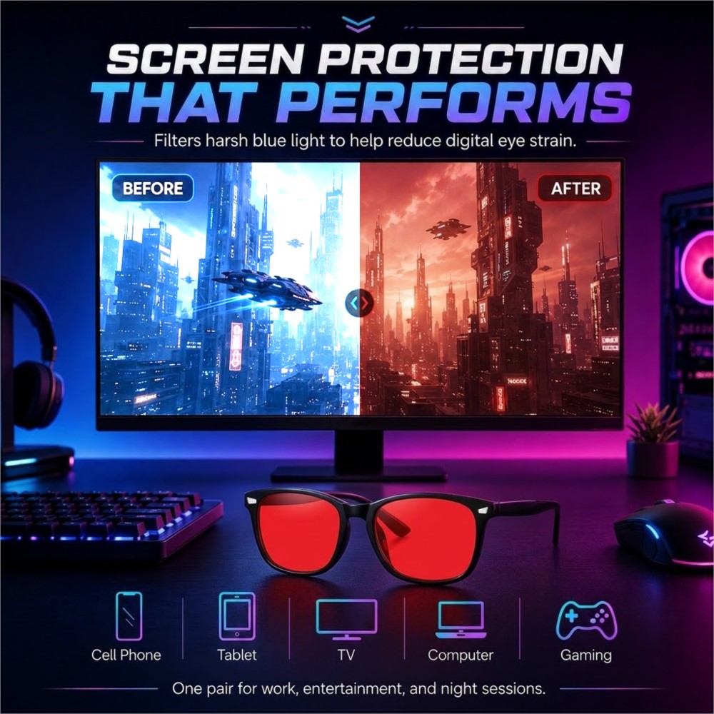 Gafas de Juego Anti Luz Azul c - Gaming Glasses Tinted reseña y precio
