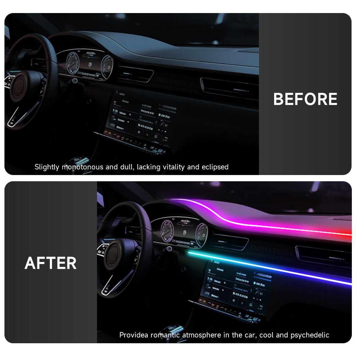 Luz LED ambiental para coche,  - Rgb Hub Sync reseña y precio