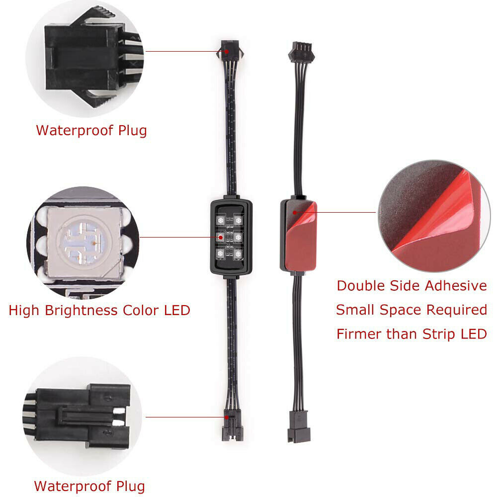 Niscarda-luces LED de freno in - Rgb Hub Sync reseña y precio